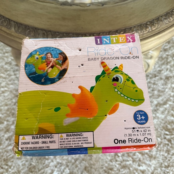 Intex Ride On Baby Dragon Ride On Inflatable 51 x 42 Inch - Picture 2 of 4